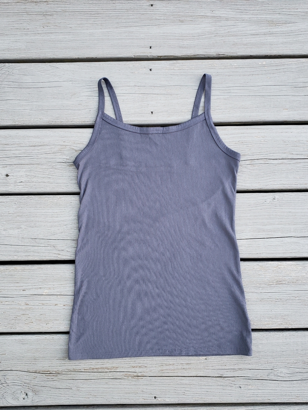 No Boundaries Grey Ribbed Tank Top Size Medium